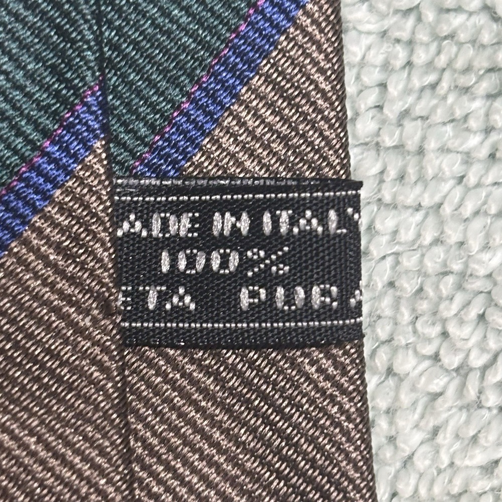 Vintage Paul Stuart Rep Silk Neck Tie Made In Italy Preppy - Picture 3 of 5